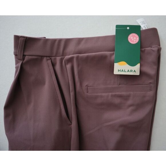 Halara Women Sz M Mauve High Waist Plicated Side Pocket Straight Leg Work Pants - Picture 6 of 13